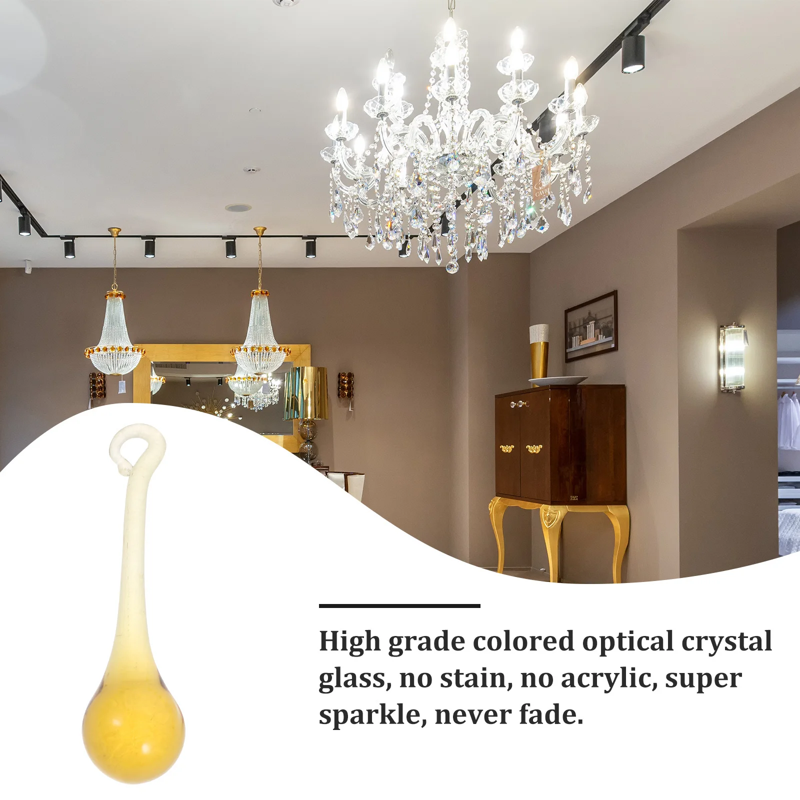 

10 Pcs Crystal Mini Pendant Lamp Hanging Ornaments Decorations Decorative Prisms Crystals