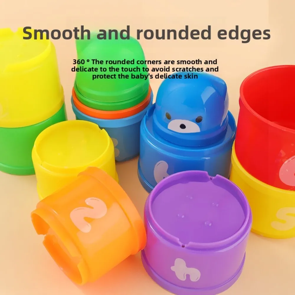 Colorful Stacking Cups for Babies Toddlers Educational Learning Toys Infant Sensory Development Playtime Activity Set