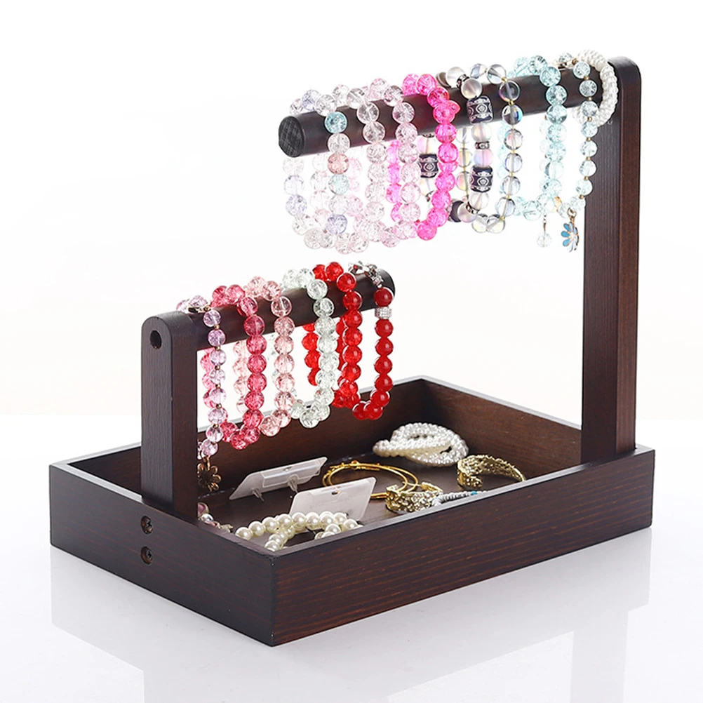 

Keychain Stand Bracelet Display Holder Coat Hanger Jewelry Stands Brown Jewellery Organizer Miss