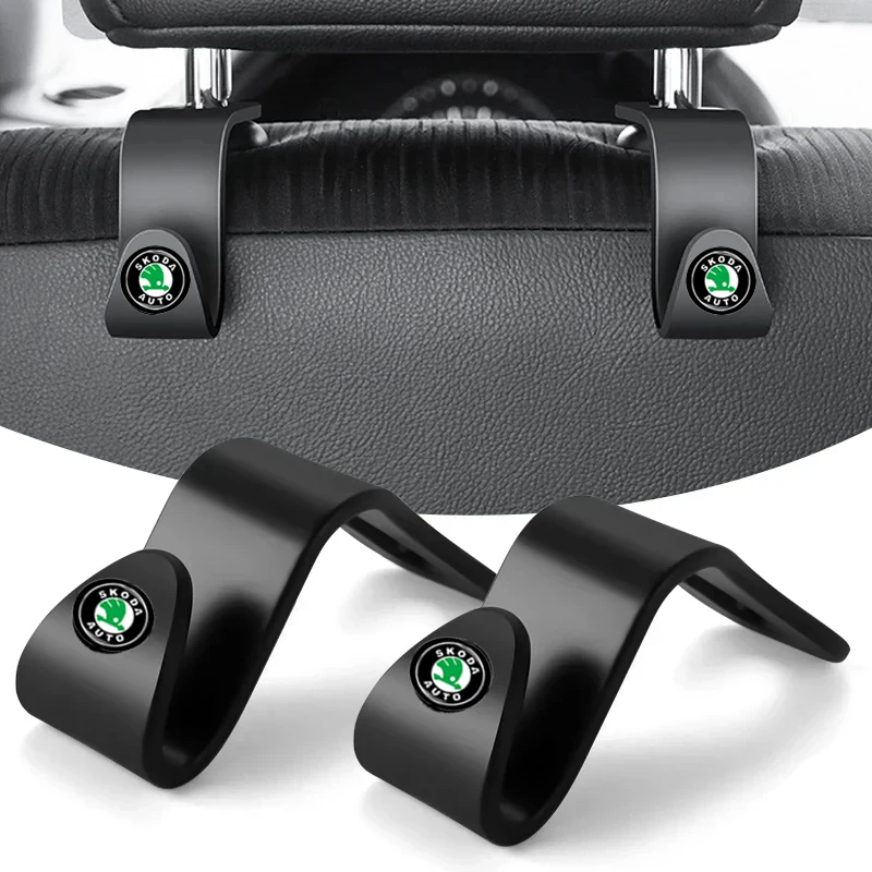 2/4Pcs Car seat hook storage hanging bracket car accessories For Skoda Octavia Roomster Fabia Rapid Superb Kodiaq Kamiq Citigo