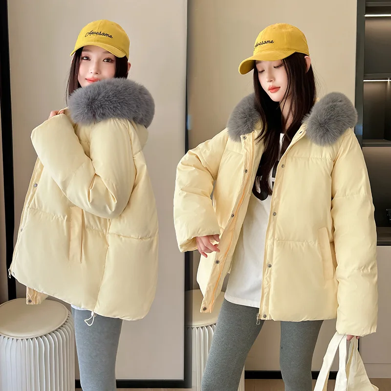 

New Women's Winter Jacket Parkas Thick Down Cotton Padded Jacket Casual Parkas Warm Hooded Coat Lady Fashion Outerwear