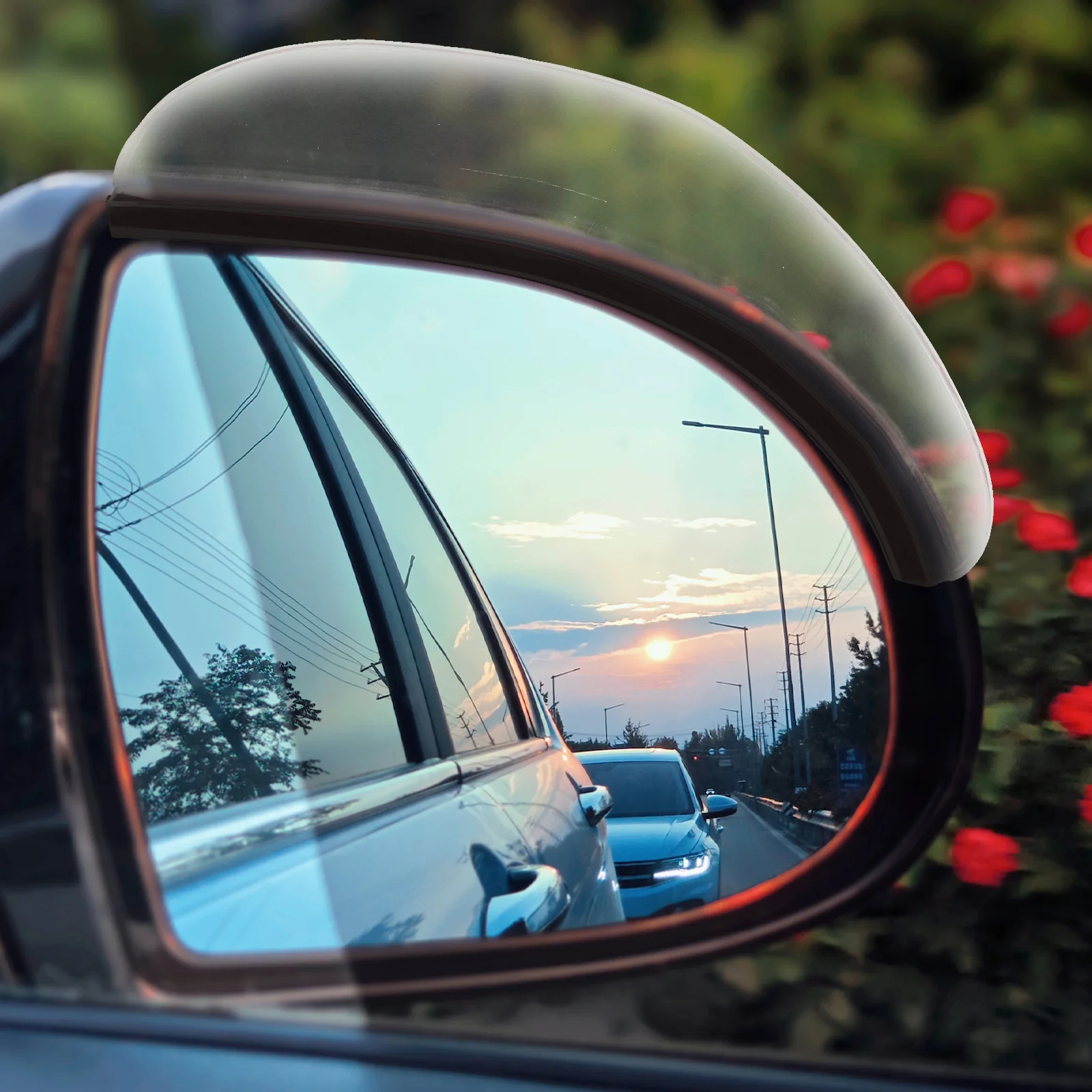 

Car Rain Eyebrow Side Mirror Guards Soft Pvc Board Waterproof Rear View Visor For Most Cars SUVs DM001 Transparent Design Auto
