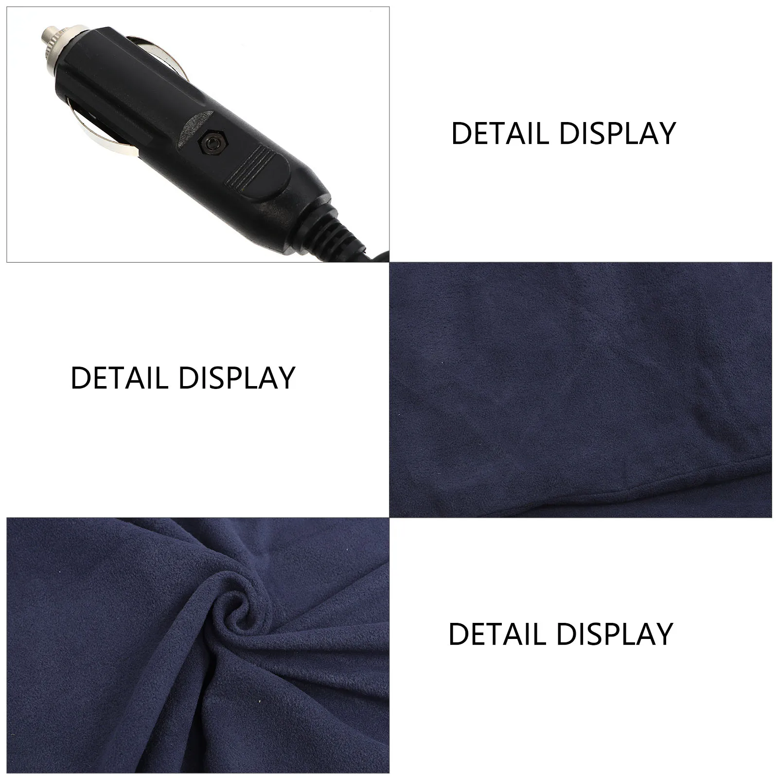 

Electric for 12V Fast Heating Portable Blue Polar Fleece Blanket Automatic Temperature Control Detachable Washable