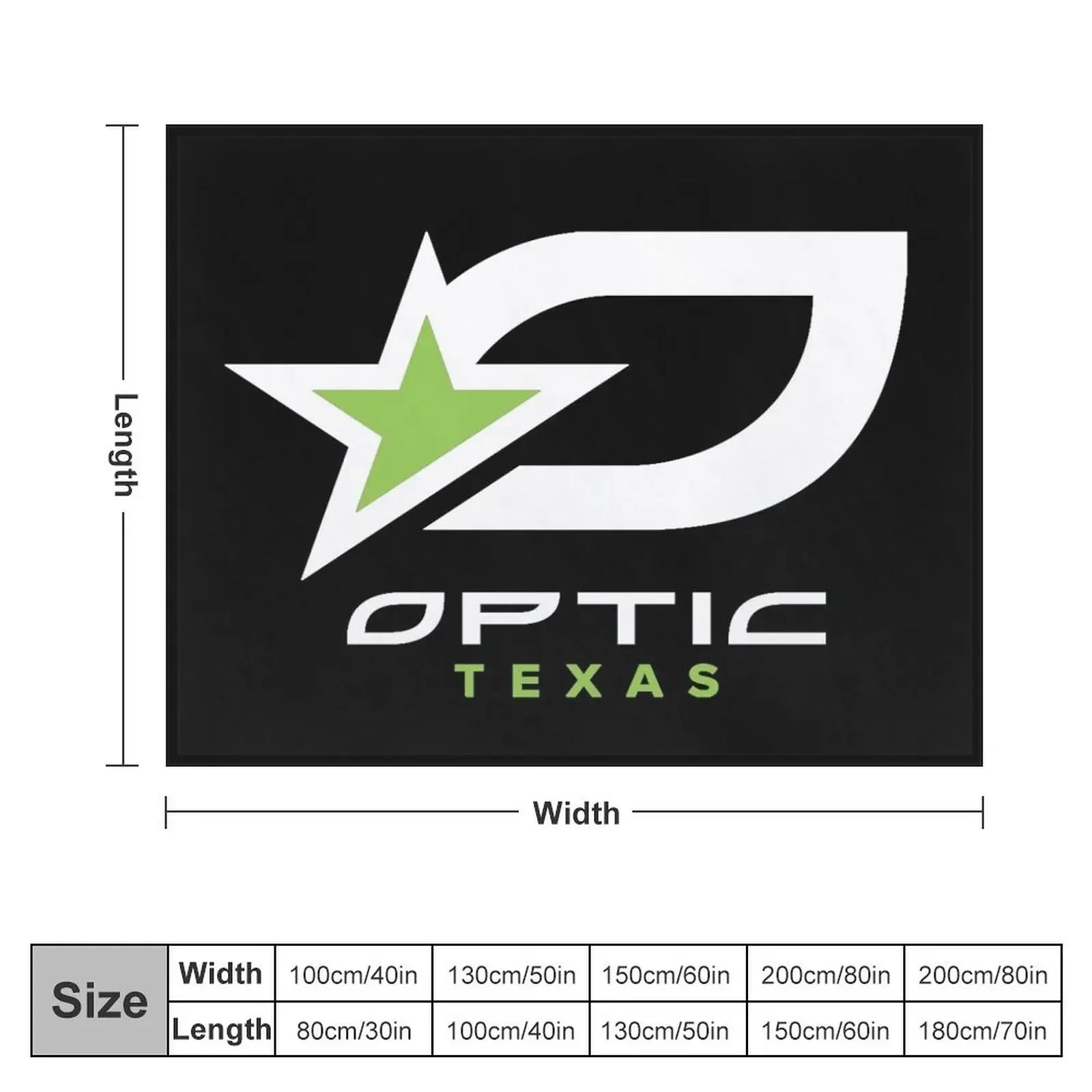 OpTic Texas Logo Throw Blanket Luxury Brand Decorative Throw Stuffeds Blankets