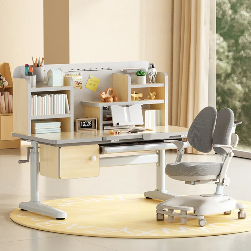 لطيف قابل للتعديل مكتب دراسة الدائمة المنظم طاولة القراءة الخشبية المنزل الطلاب سيلا دي Escritorio الأثاث الحديث