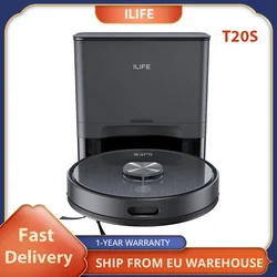 ILIFE T20S Robot Vacuum Cleaner, 5000Pa Suction Power, 260mins Runtime Self-Emptying Station System, LDS Navigation, App Control