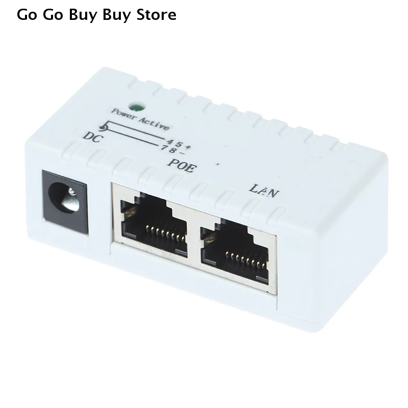 【ST】1PC 12V - 48V Passive POE Injector For CCTV IP Camera VoIP Phone Netwrok AP Device