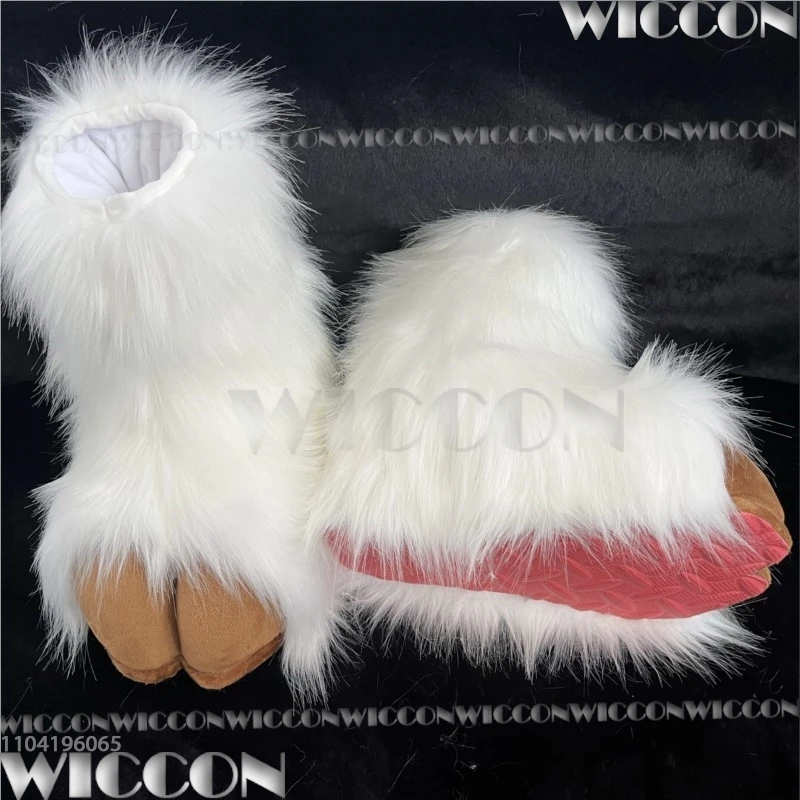 Furry Foot Cute Shoes Fursuit Kigurumi Cosplay Animal Beast Foot Multicolor Furred Costume Gift Holloween Roleplay Customized