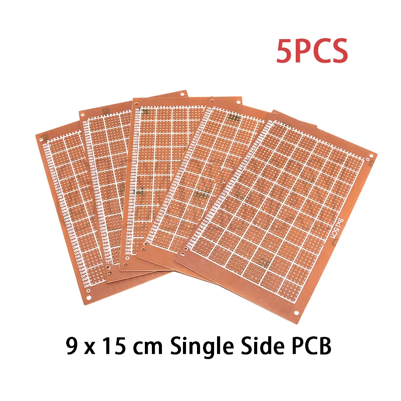 5pcs 9x15cm Universal PCB Board for Arduino Yellow Single Sided PCB Printed Circuit Board