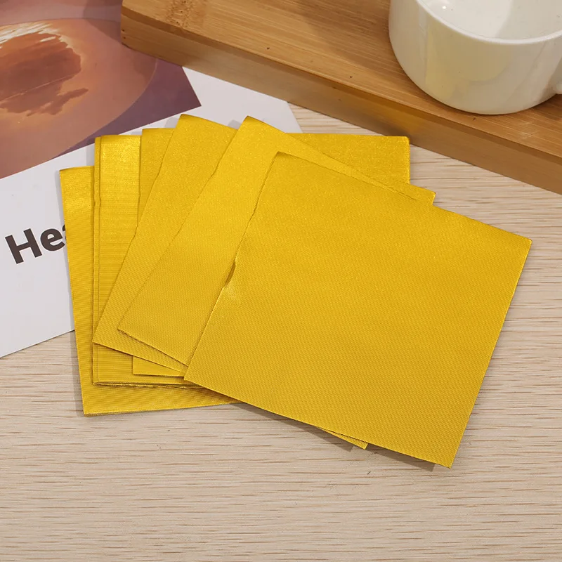 100 Sheets 12*12cm Gold Aluminium Foil Wrapper Paper Wedding Chocolate Paper Candy Wrapping Paper Sheets