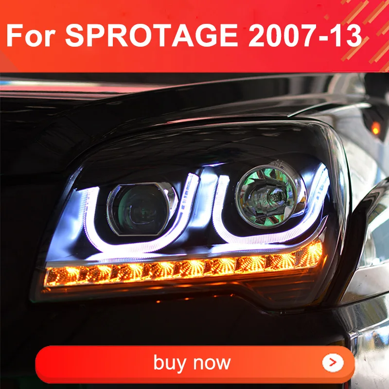 

1 Pair Headlight Assembly for KIA Sportage 2007-2013 HID Xenon Headlights with LED DRL Turning Projector Lens Front Head Lamps