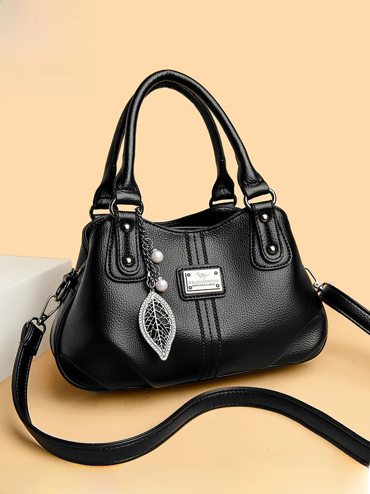 

Faionable Leather Women's Bag 2025 New Sle Large Capaci Single oulder Handbag Soft Leather Crossbody Bag for Middle-A...