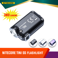Nitecore TINI SS 380 Lumens USB-C Rechargeable Mini Stainless Steel Keychain Flashlight CREE XP-G2 S3 LED