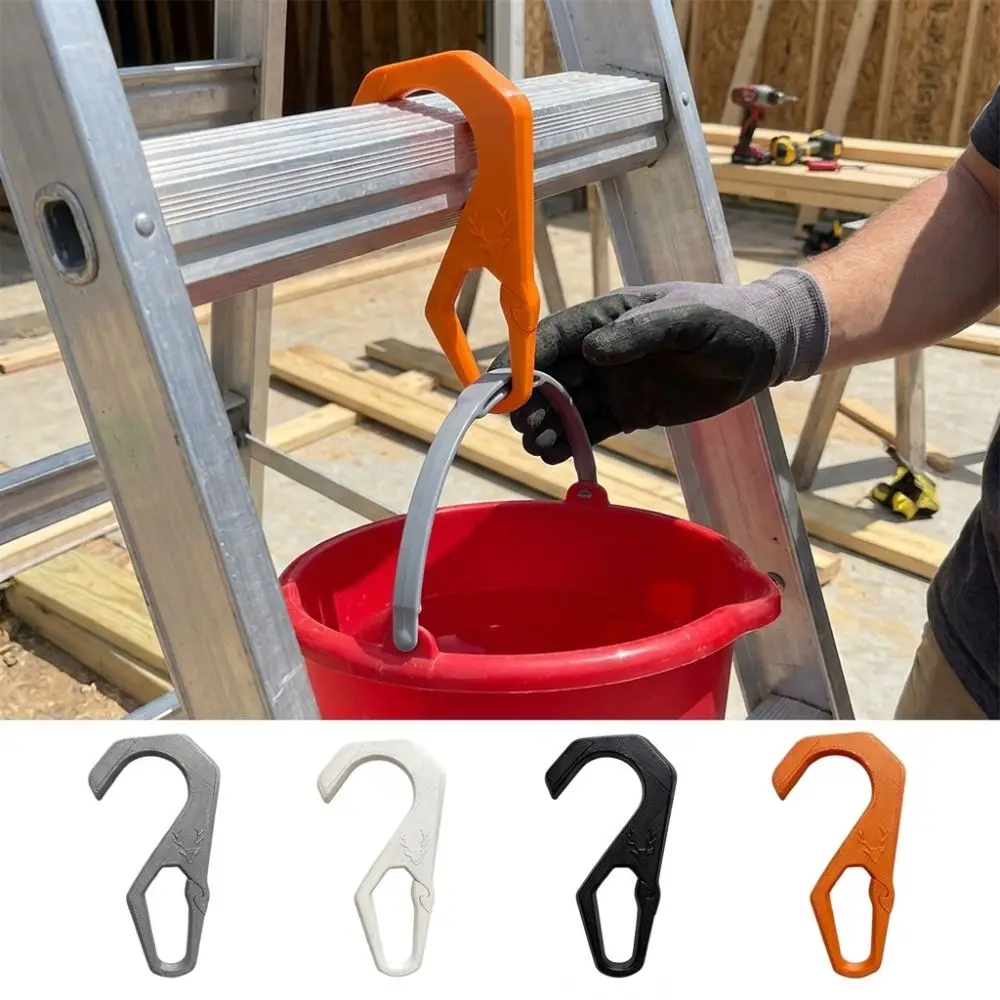 Heavy Duty Ladder Paint Bucket Hook Fixed Hanging Wall Mount Painting Secure Clip Tool Hands Free Tool Storage