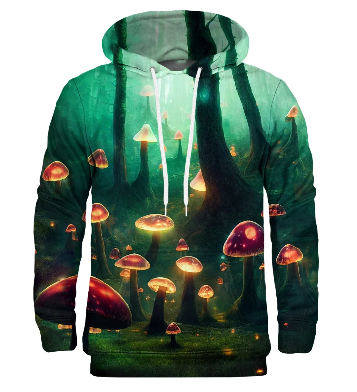 Forest Luminescent Mushroom Autumn and Winter Long Fashion Unisex 3D Digital Print Hoodie Casual Elegant Hoodie