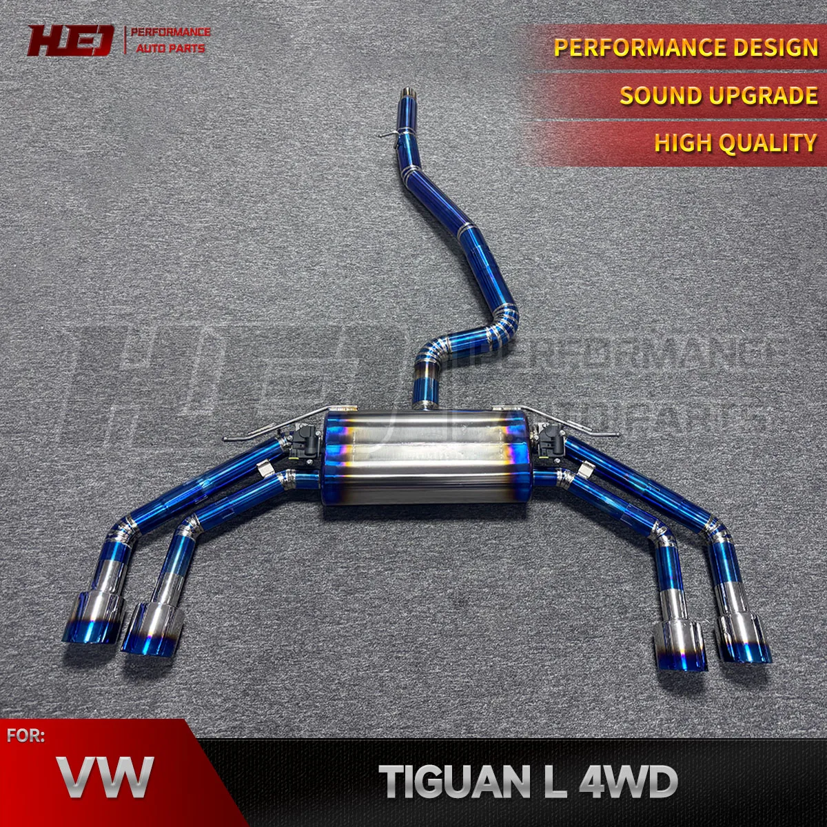 

Stainless Steel Exhaust Catback for Volkswagen VW Tiguan AWD 2.0T With Muffler Valves Auto Tuning Exhausted Pipes System