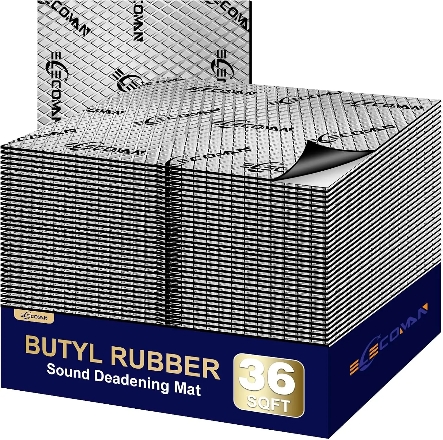 

80 mil Car Sound Deadening Mat, 36 sqft Automotive Noise Insulation & Vibration Dampener for Audio