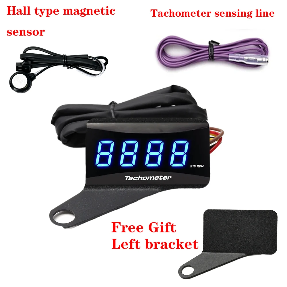 Blaues RPM Mini-Meter Motorrad LCD Digitalanzeige Drehzahlmesser Universal-Tachometer für Yamaha Suzuki Kawasaki BMW – Detail 10