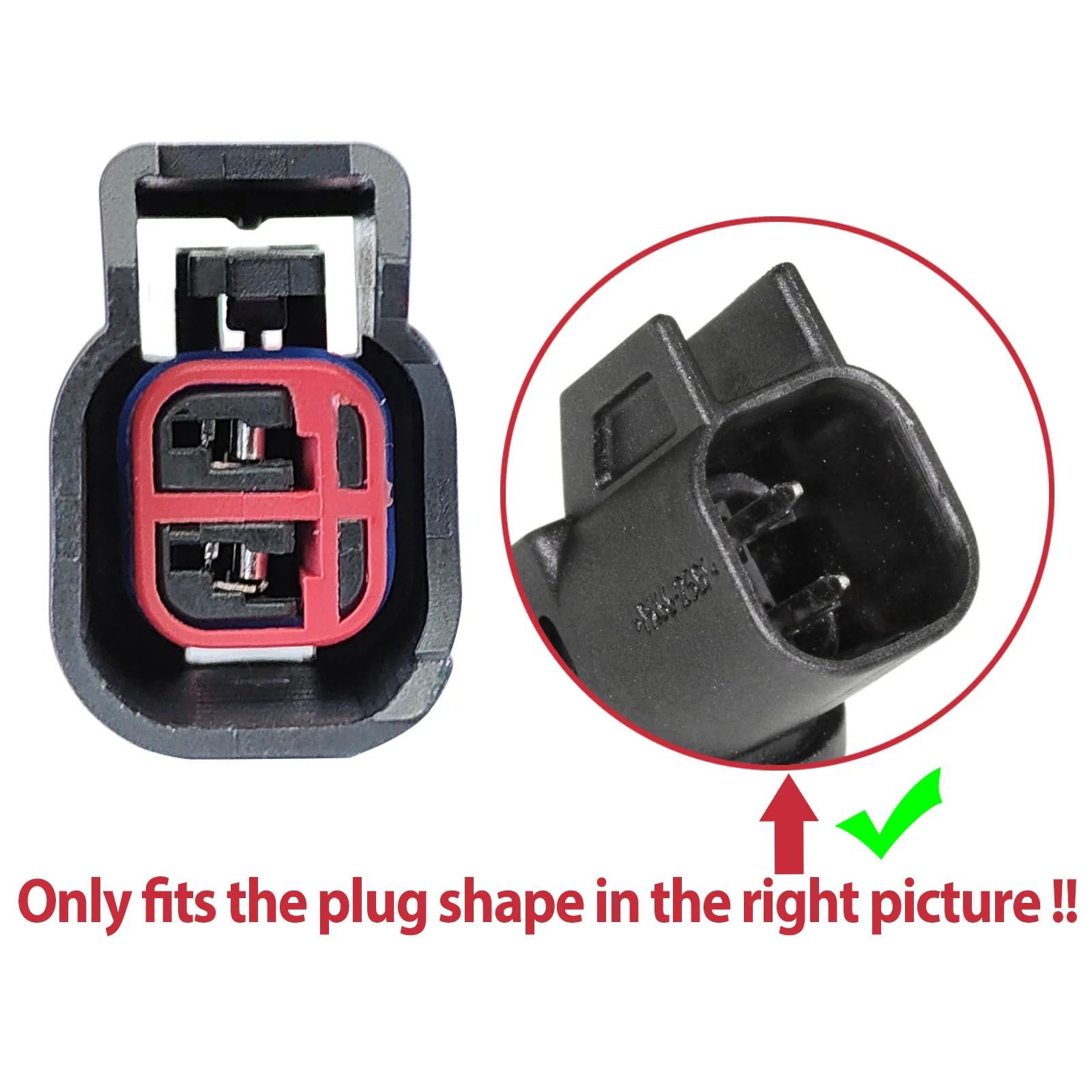 2PCS 2Pin Plug For Ford RPM ABS Sensor Connector Prewired Repair Kit Pigtail Wire Wiring Harness Loom BU2Z-14S411-RA