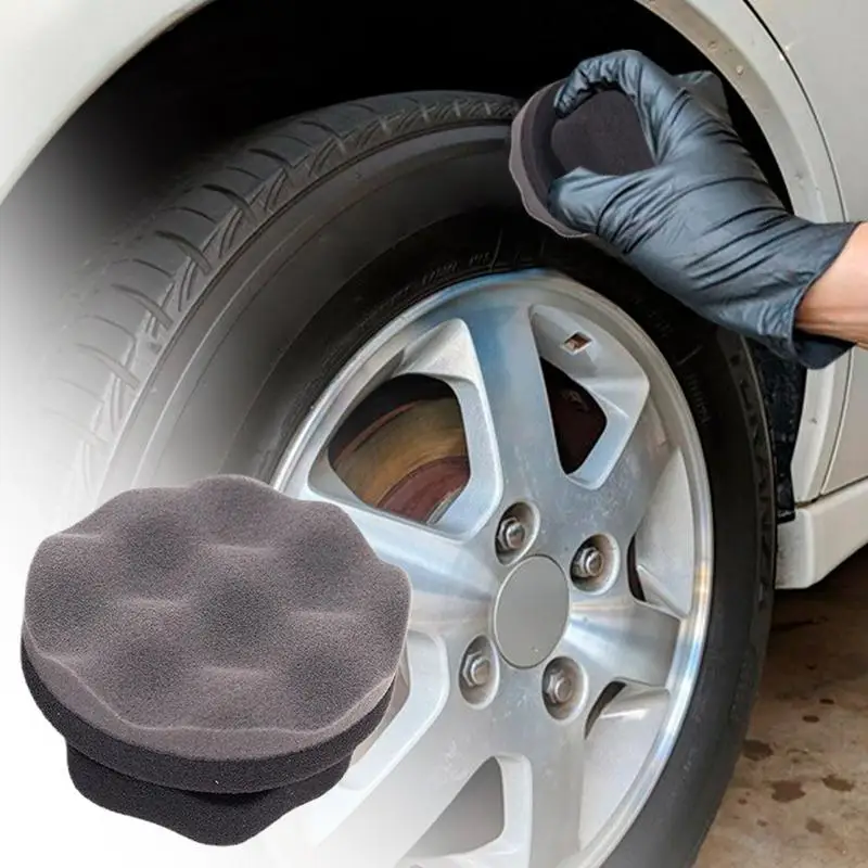 Tampone applicatore di cera Applicatore di cera per pneumatici per veicoli Tampone per lucidatura a mano multiuso Strumento per la pulizia dei pneumatici dell'automobile per la rimozione