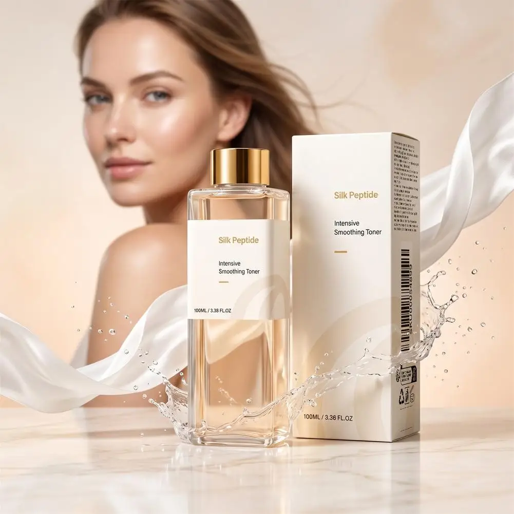 Silk Peptide Intensive Smoothing Toner Daily Hydrating Moisturizing Face Essence Water Basic Korean Skincare Face Toner
