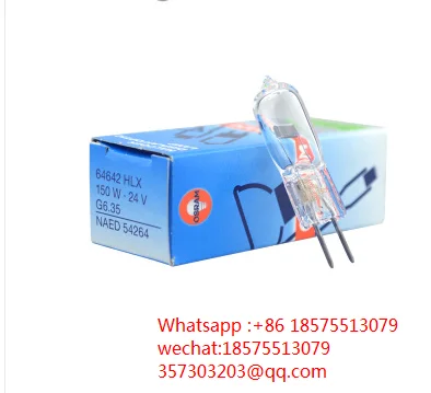 10 قطعة/الوحدة ل أوسرام HLX64640 64642 24 فولت 150 واط جير ، زينوبحار نايد 54263 G6.35 مصباح الهالوجين ، فكس HLX 64642 24V150W الإسقاط لمبة