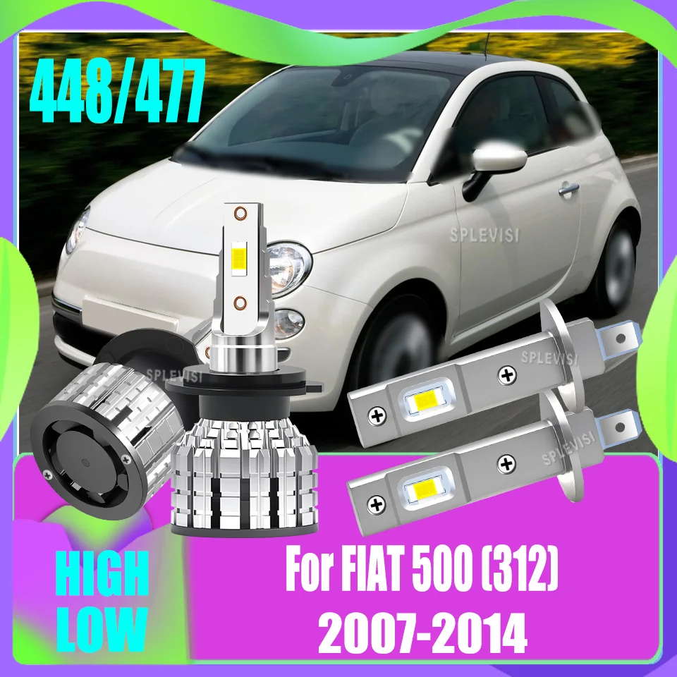 

16000LM 24000LM LED Headlight High Low Beam Heat Dissipation System For FIAT 500 (312) 2007 2008 2009 2010 2011 2012 2013 2014