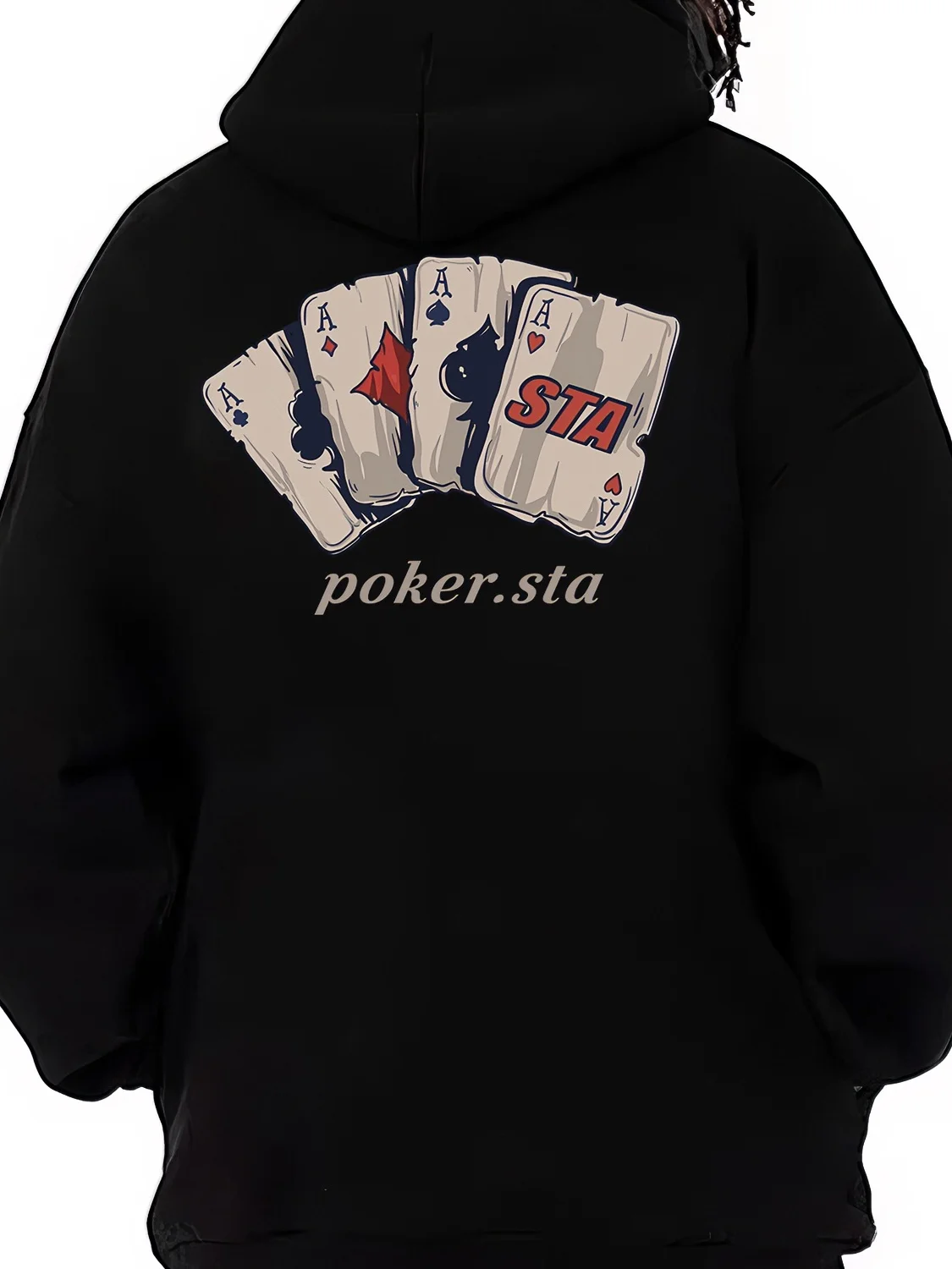 ブラック-ポーカー-プリント-パーカー-スウェットシャツ-ルーズフィット-ユニセックス-ストリートウェア-ヴィンテージ-ヘビーウェイト-カジュアル-コットン-ポリエステル混紡-長袖