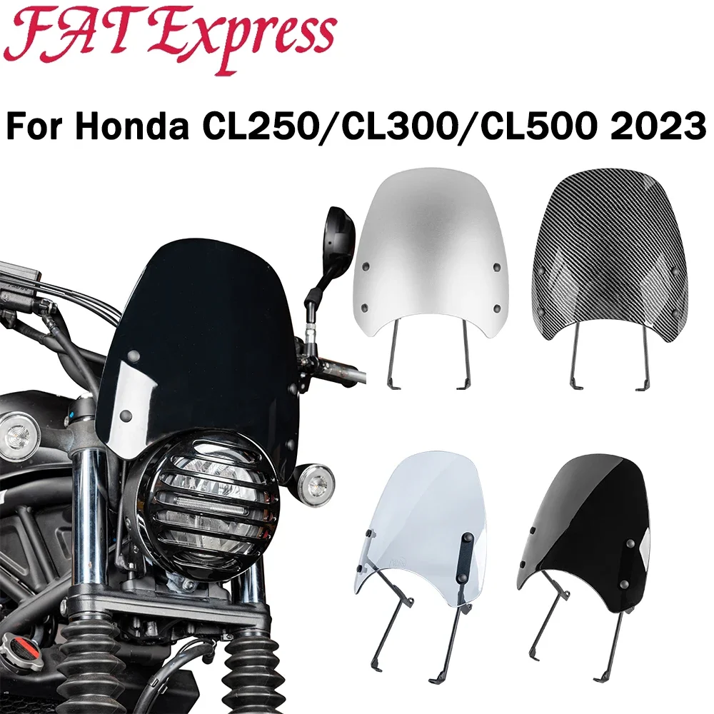 

Motorbike Front Wind Shield Screen Fairing Deflectors Protector For Honda CL250 CL300 CL500 CL 250 300 500 2023 Windshield Cowl