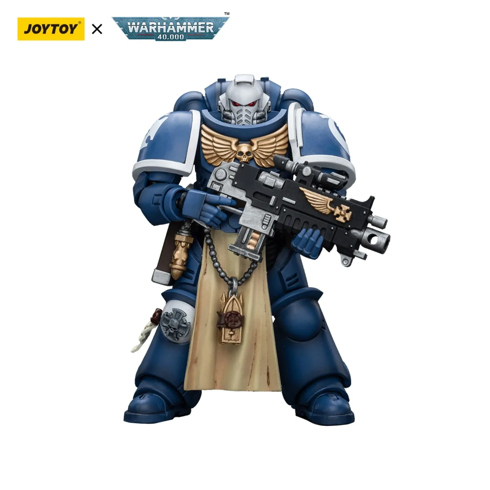 

JOYTOY 1/18 Action Figure Warhammer 40K Ultramarines Sternguard Veteran with Bolt Rifle Model Toy