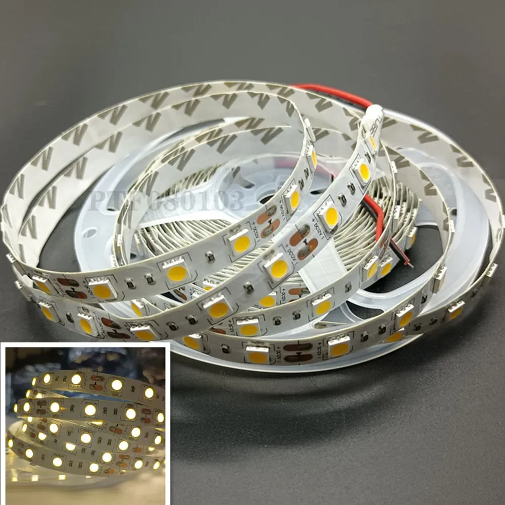 LED Light Bar 12V 24V 5050 SMD 60LEDs/m Warm White Light Bar 5 M LED Light Bar Without Waterproof Light Ribbon TV Backlight
