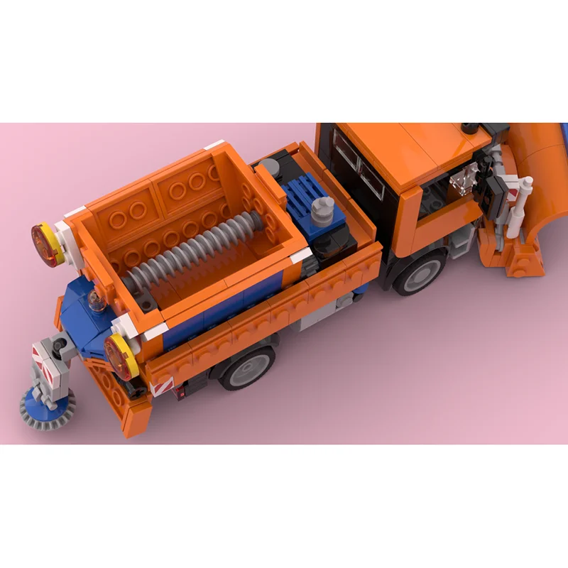 Moc Building Snow Plow Lorry Model Technology Truck Gift Construstion Engineering Vehicle Model DIY Assembly Holiday Sets Toys