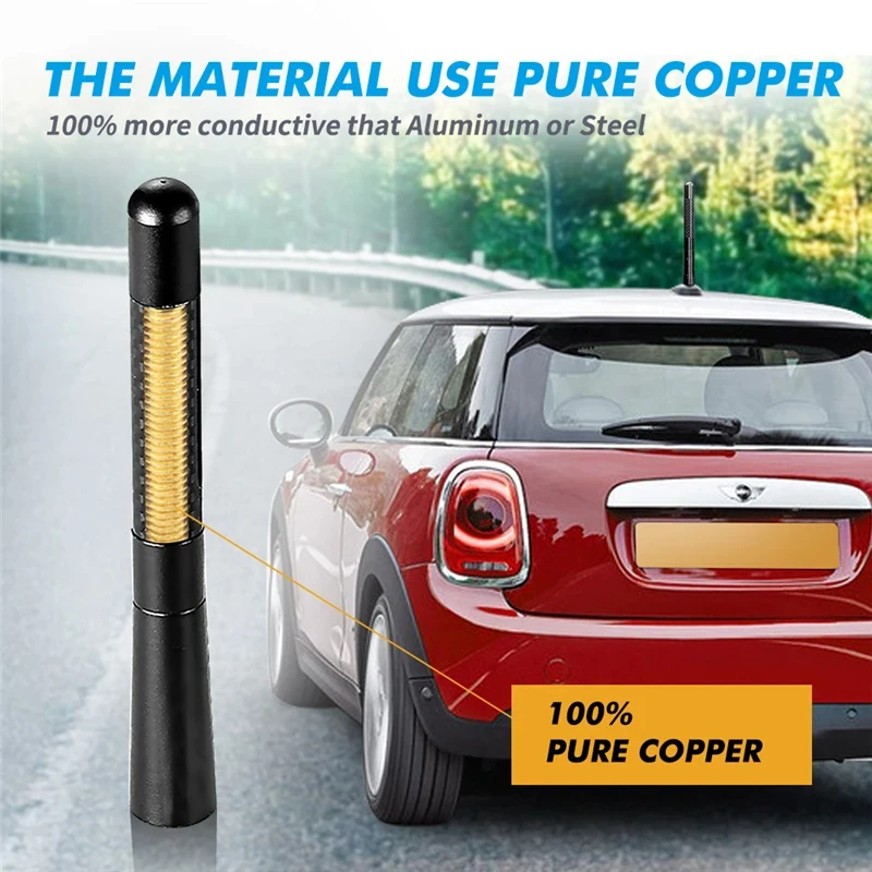 12cm Carbon Fiber Car Roof Antenna for Ford Focus 2 3 4 MK2 MK3 MK4 2007 - 2018