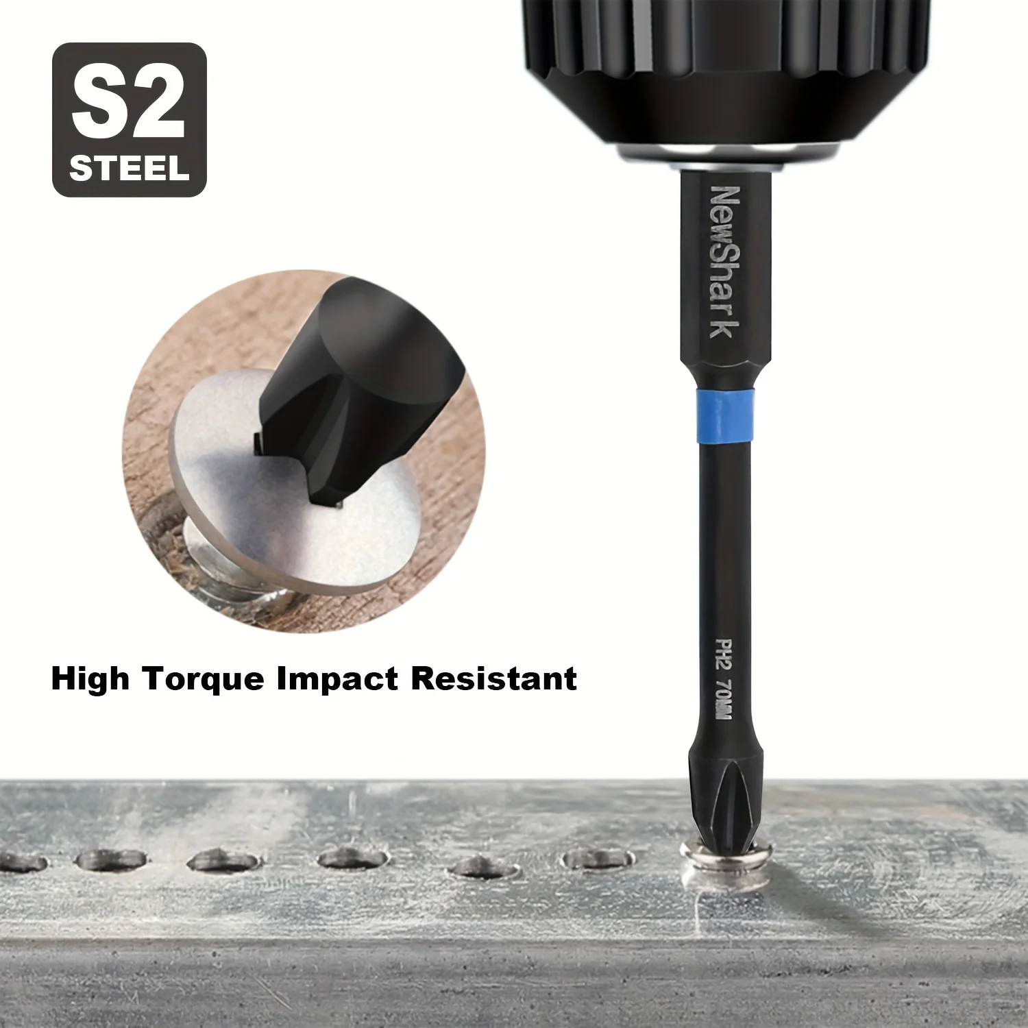 16Pieces Impact Driver Bit Set,Cross Impact High Hardness Hand Drill Bit Screw Electric Screwdriver Set,for Power Drills Tools