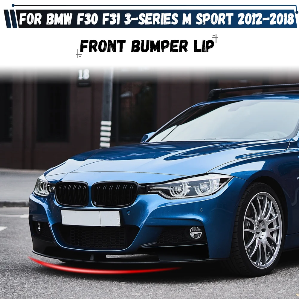Front Bumper Lip Splitter Diffuser Spoiler Bumper Guard Protector For BMW F30 F31 3 Series M Sport 2012-2018 328i 330i 335i