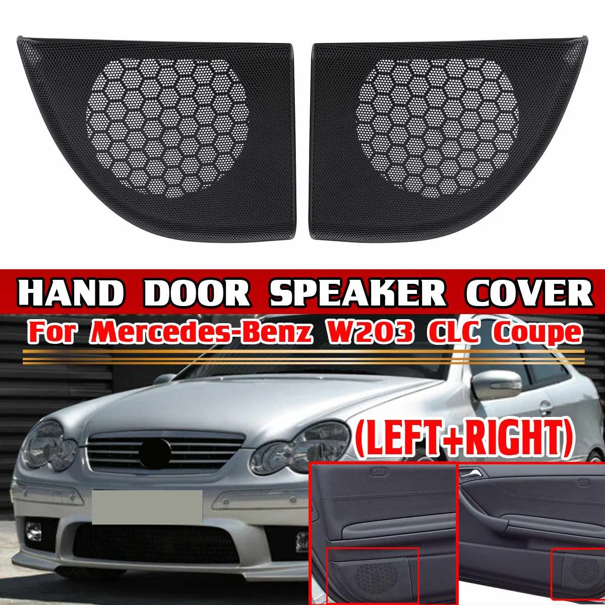 Car Front Door Speaker Cover Trim Speaker Grille For Mercedes-Benz W203 CLC Coupe A20372703889051