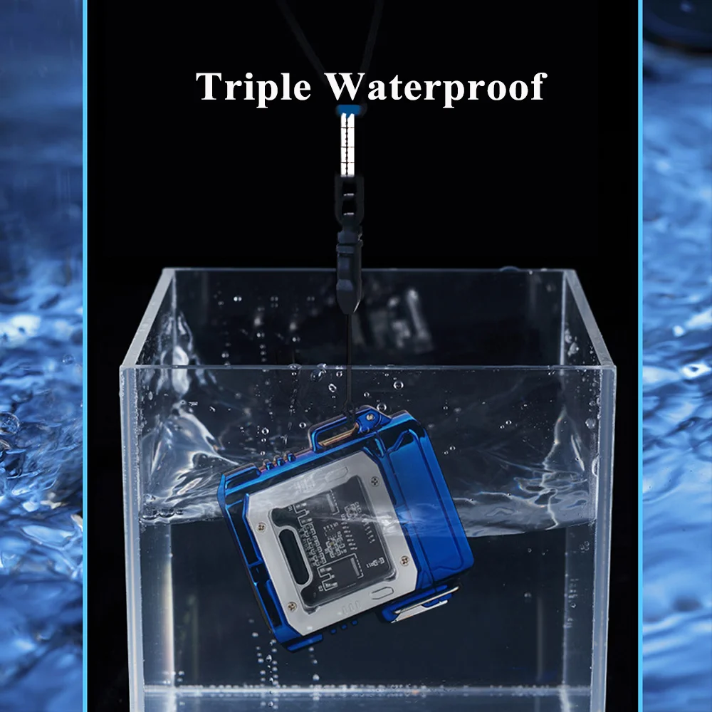 

New Type of Intelligent Technology Electronic Pulse Transparent Waterproof Lighter Large-capacity Digital Display USB Charging