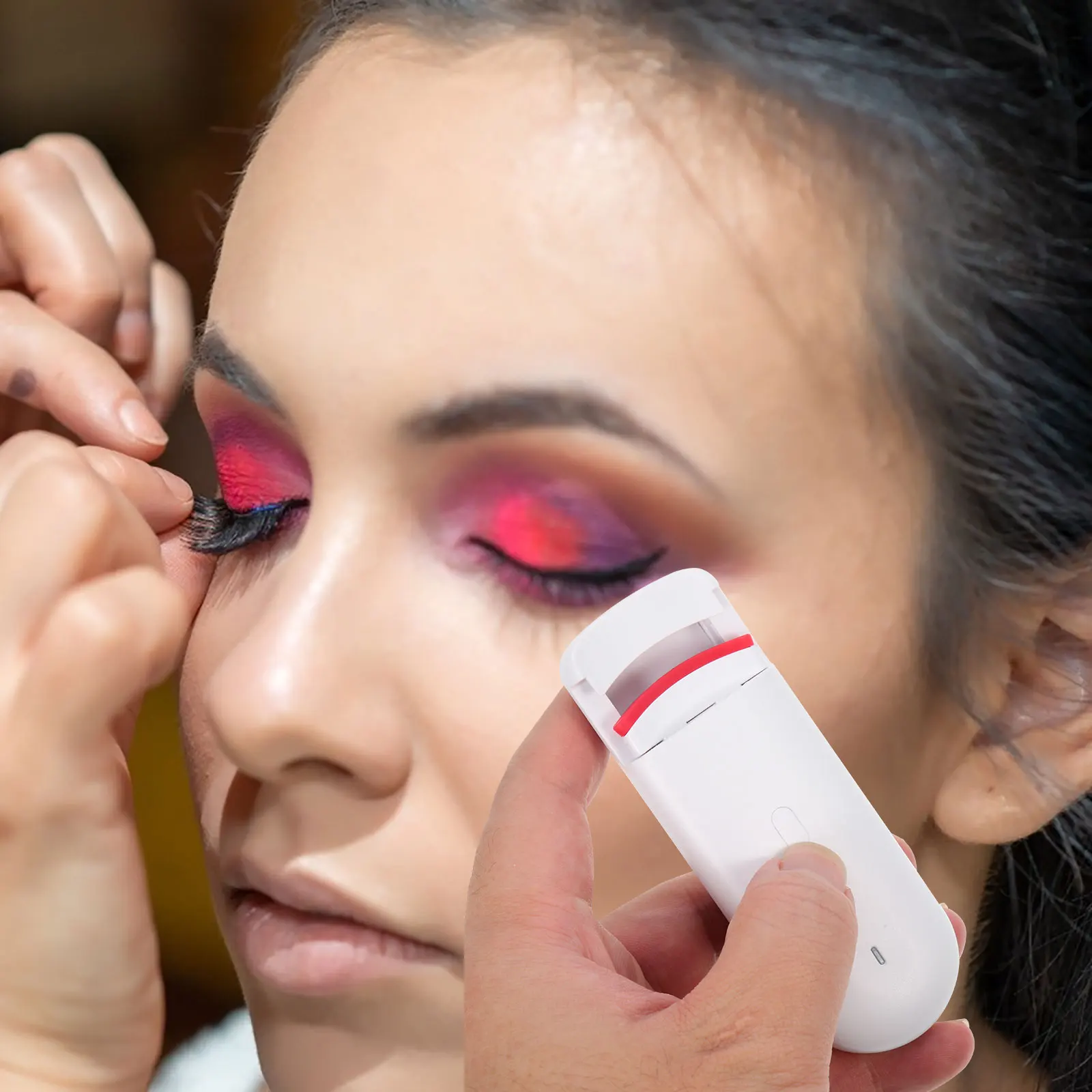 

Электрические щипцы для завивки ресниц с подогревом, мокрые пластиковые щипцы для макияжа, идеальный подарок, инструмент для завивки ресниц для женщин и девочек