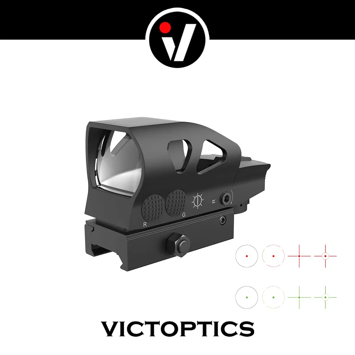 

VictOptics 1x23x34 Red Dot Sight Compact Size, With Four Kinds of Green/Red Reticles & Designed for Hunting & Competition