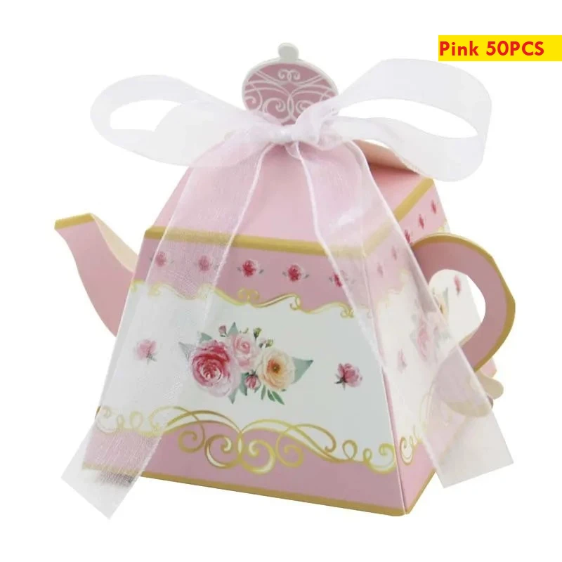 Retro Teapot Shape Paper Candy Box, Wedding Favor