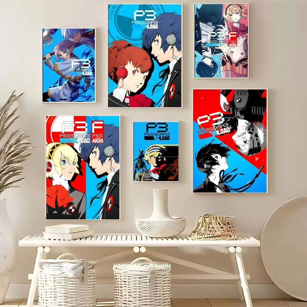 لعبة فيديو جميلة P-Persona 3 ملصق عالي الجودة لغرفة المعيشة جمالية لتزيين الحائط ملصقات هدية #3
