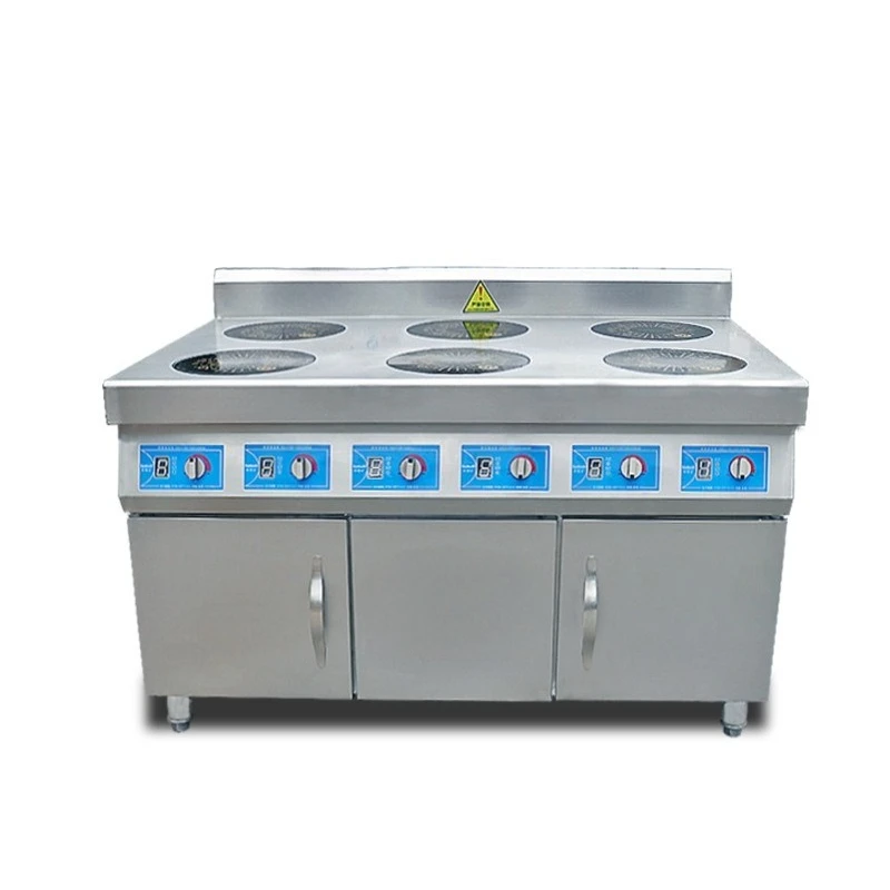 Electromagnetic pot stove six heads commercial 220-540V catering snack restaurant kitchen