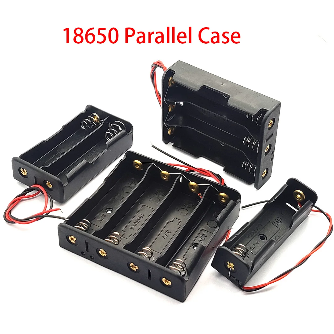 1X 2X 3X 4X 18650 Battery Holder 18650 Power Bank Cases Storage Box Case 1/2/3/4 Slot 18650 Parallel Battery Box 3.7V