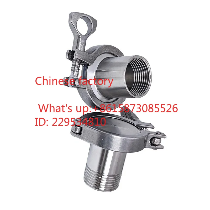 1PCS Sa-nitary quick-loading clamp blind plate set 304 stainless steel fla-nge chuck thread joint stu-ffy plate
