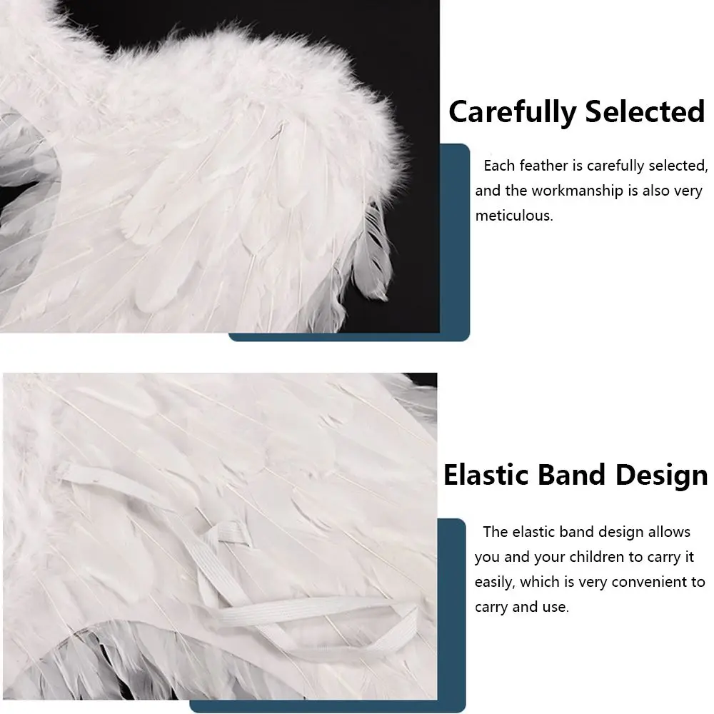 Angel Feather Wings Holiday Party Decoration Props Scene Layout Party Christmas Decor Kids Women Girls Catwalk Performance Show