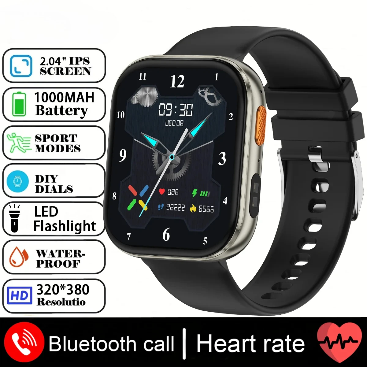 

XIAOMI 2026 Smart Watch Women Heart Rate Sleep Monitoring Bluetooth Call IP68 Waterproof Smartwatch Men For Android IOS