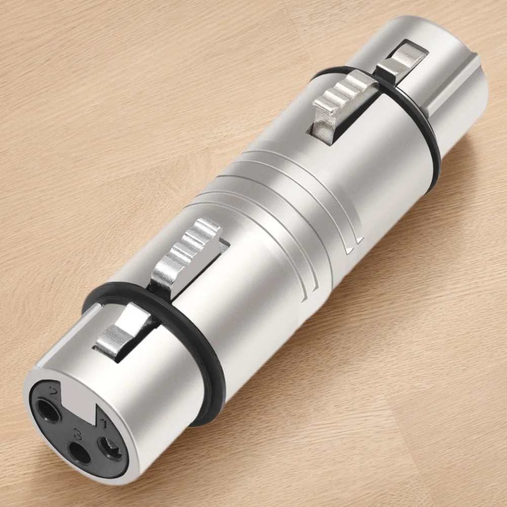 XLR Female To Female Adapter XLR 3 Pin To 3 Pin Microphone Line Adapter XLR Female To Female 3 Pin Connector