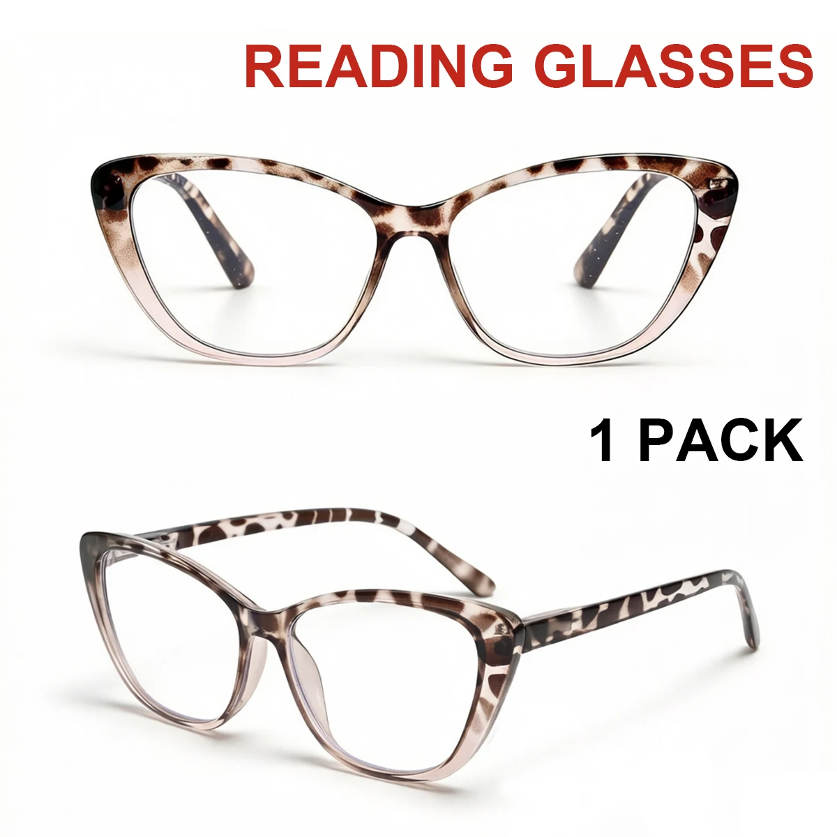 Neue Modische Cat-Eye-Brille für Damen mit Großem Rahmen, Presbyopie-Brille, Neutrale Mode, Blaulichtfilter, Hochauflösende Lesebrille L66