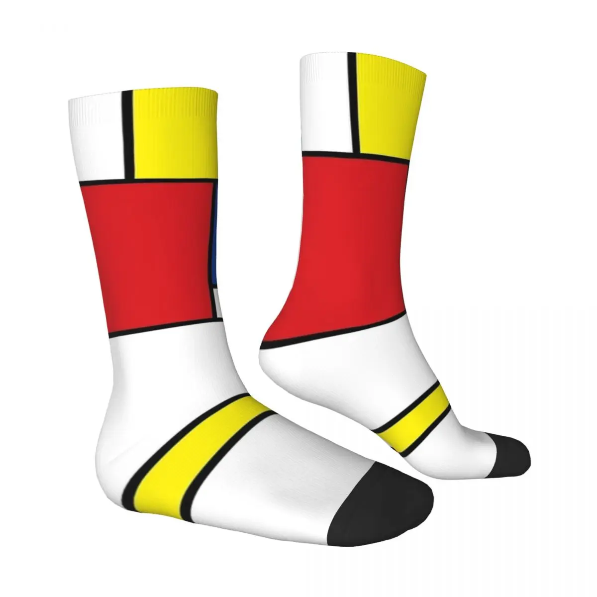 Mondrian Drawing Stockings Custom Korean Socks Winter Non Skid Socks Adults Men Climbing Breathable Socks