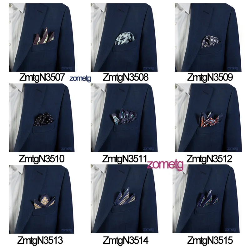 แฟชั่น Pocket Square Mens ผ้าเช็ดหน้า Hanky หรูหราสีชมพู jannyday zometg Mens Pocket Square